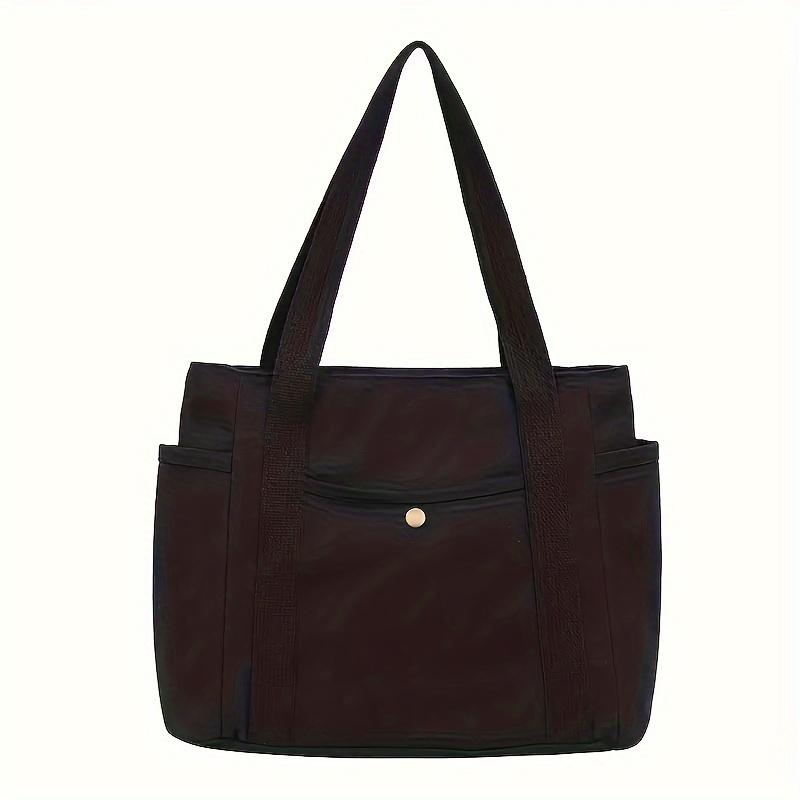 Multiple Pockets Canvas Tote Bag Spacious Canvas Tote Bag with Multiple Pockets Versatile Shoulder & Handbag for School, Work, Travel, and Shopping