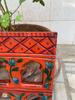 Hand Painted Wooden Jharokha Frame: Antique Indian Wall Decor