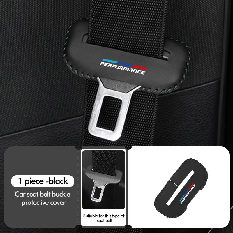 Leather Car Seat Belt Adjustable Anti-Scratch Protector Buckle For BMW 1 3 5 Series X1 X3 X4 X5 X7 G20 G38 F20 F39 F48 E46 BX8