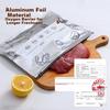 Aluminum Foil Sealed Fresh-Keeping Bags Self-Sealing Freezer Food Storage Bags for Meat 10pcs MCPJ7706