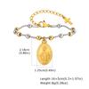 Vnox Light Luxury Rosenkranz Halsketten für Frauen, Edelstahl Perlenkette Jungfrau Maria Anhänger, Kreuz Schwanz Religion Schmuck Geschenk