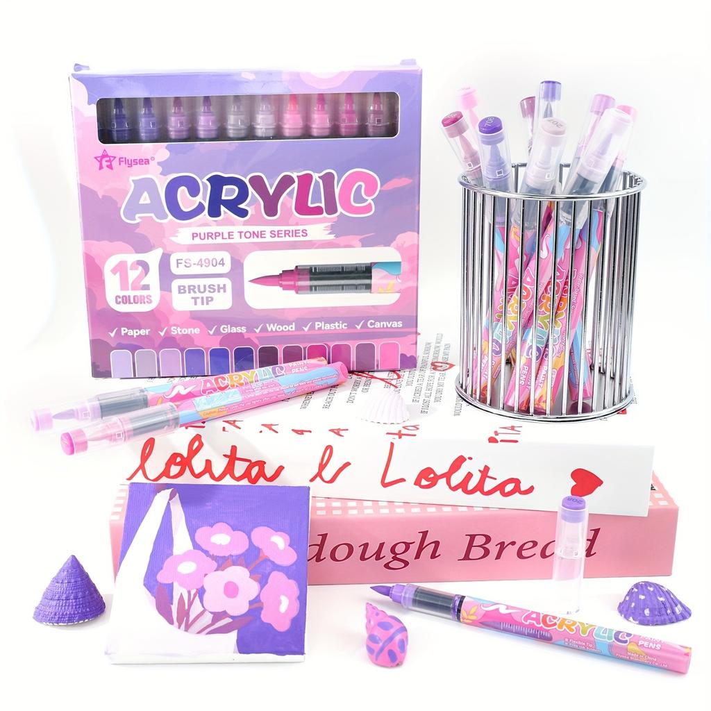 Zestaw markerów akrylowych w kolorach makaroników, na bazie wody, z automatycznym systemem kontroli atramentu, markery artystyczne w pisakach dla dorosłych i dzieci, prezent świąteczny