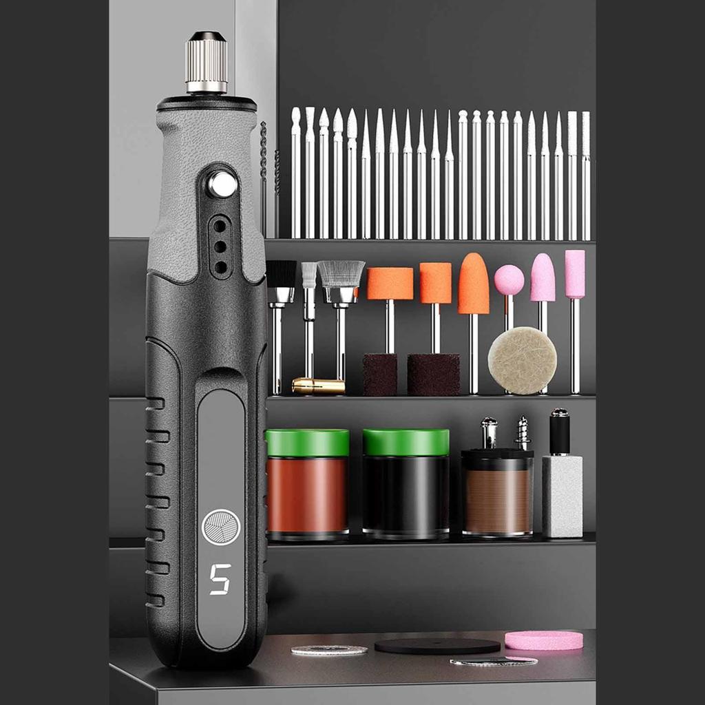 Engraving Pen Cordless Mini Electric Rotary Tool Portable Handheld Five Speed Adjustable Device USB