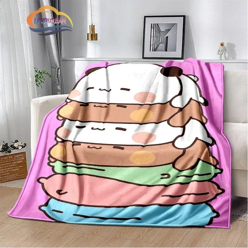 Cartoon Print Bear and Pa Blanket Cute Bubu  Dudu Series  Kids Warm Flannel Soft Comfortable Home Bed