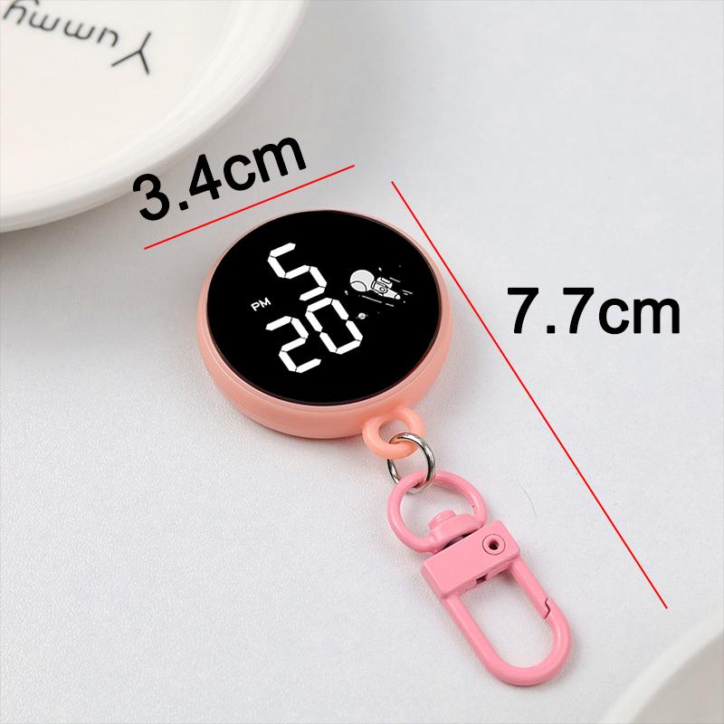 Keychain Digital Watch Personalized Astronaut Style LED Electronic Watch Luminous Digital Display Cartoon Pendant for Student