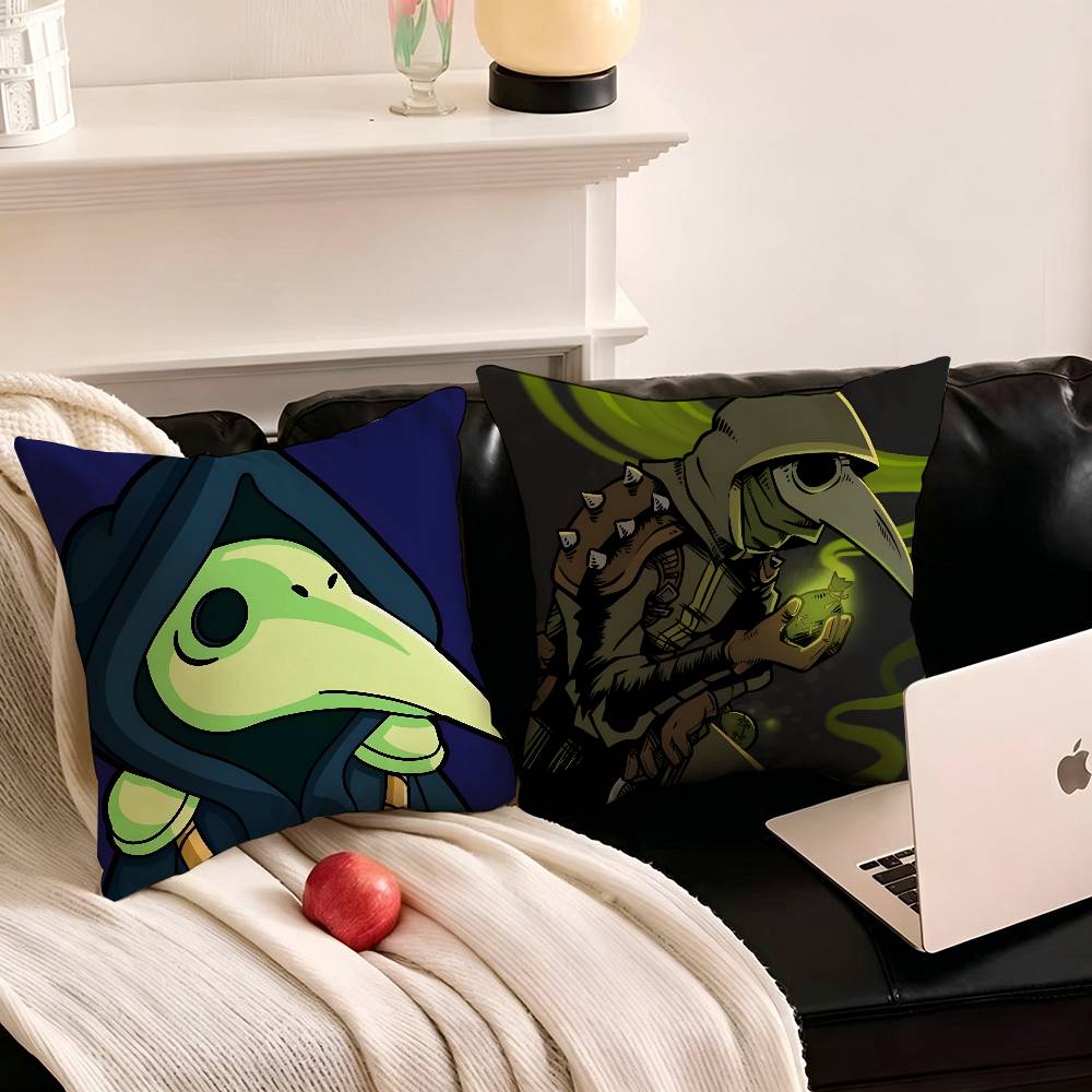 1pc Plague Knight Pillow Case Fashion Square Pillowcase Bedroom Sofa Room Ins Decoration Leisure