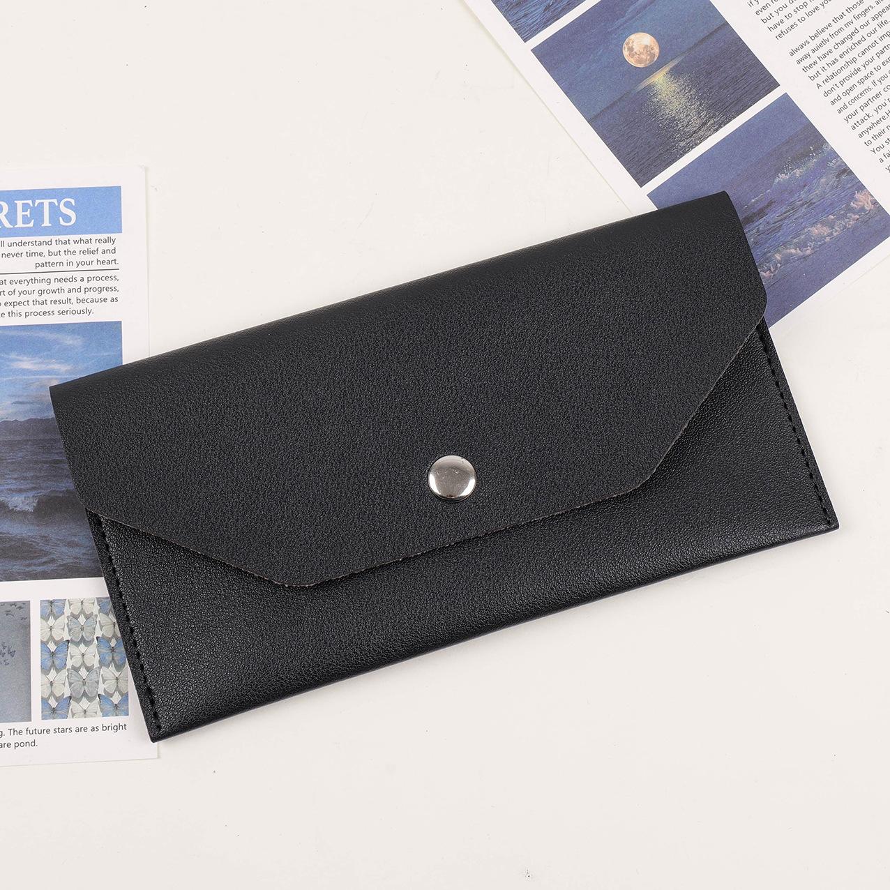 

Кошелек-конверт из ПУ кожи, кошелек-конверт для наличных, классический модный женский кошелек, держатель для визиток, подарок, роскошный зажим для денег