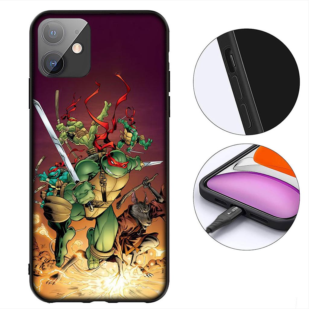 Cartoon n-Ninjas Wallpaper T-Turtles Phone Case for Apple iPhone 16 17 Air 14 15 Pro Max Plus 16+ 16E 14+ ProMax Soft Cover