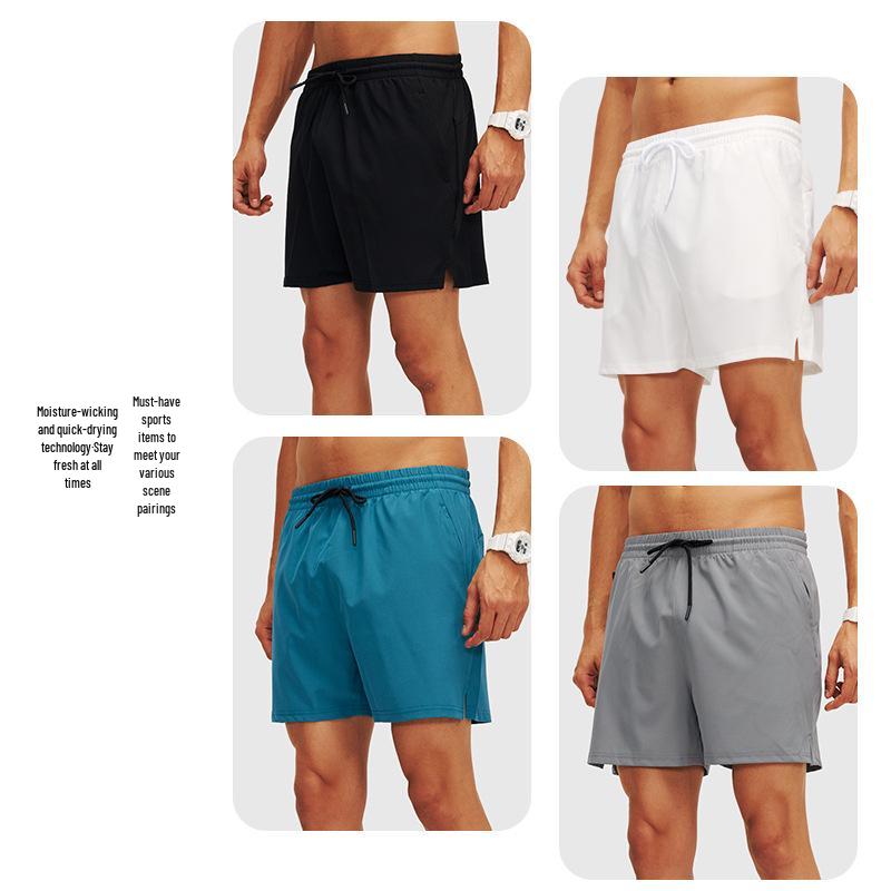 Herren Leichte Atmungsaktive Schnelltrocknende Marathon Laufshorts - Sommer Lockerer Schnitt mit Drei-Punkt-Reißverschluss