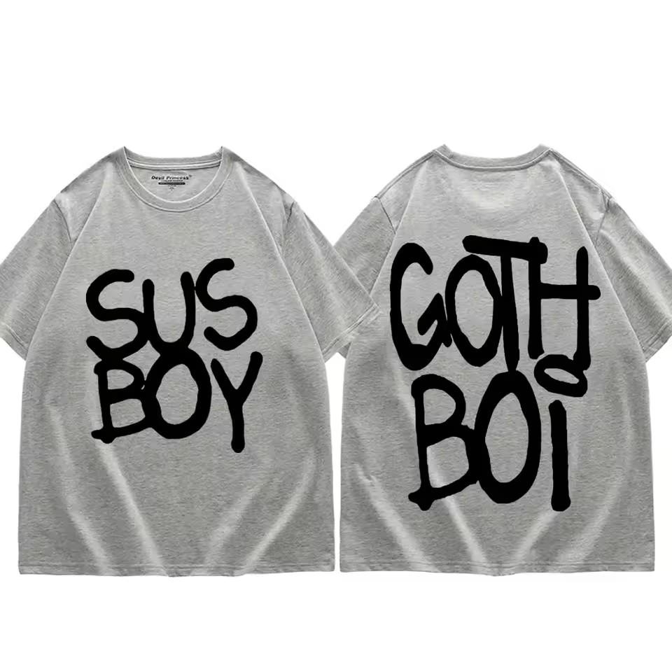 Rapper Lil Peep Sus Boy Potisk Trička Trend Hip Hop Tričko s Krátkým Rukávem Léto High Street Fashion Trička Unisex