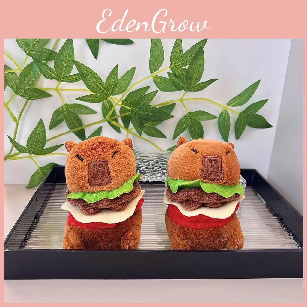 Capybara Hamburger Unique Plush Toy Keyring Perfect Size For Backpack And Bag Accessories