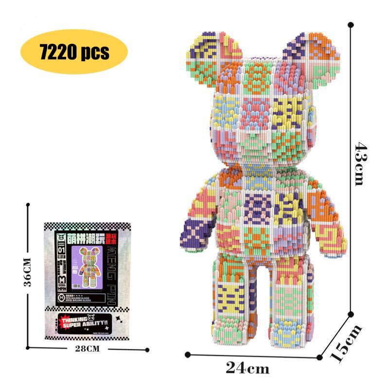 Kawaii Bear Building Blocks,assembly Toys,Ornaments, Home Decor,Creative Building Blocks,Thinking Developing Toys,Toys for Gifts