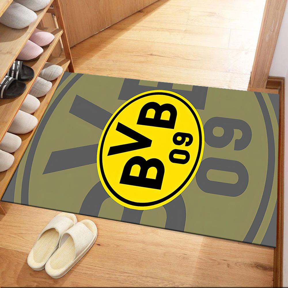 Borussia Dortmund Floor Mat Design For Foyer Outdoor Study Room Playrooms Antislip Carpet Anime Office Decor Wedding Party Gift