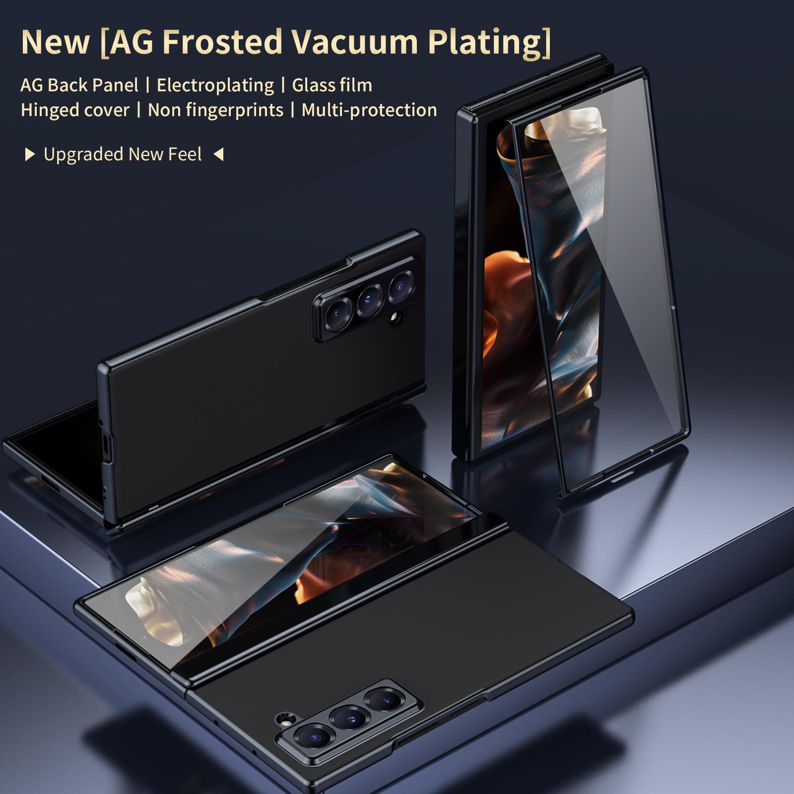 

For Samsung Galaxy Z Fold SE(Slim) AG Matte Vacuum Plating Hinge Full Protective Glass Front Film Drop Resistant Phone Case For Z Fold SE Slim