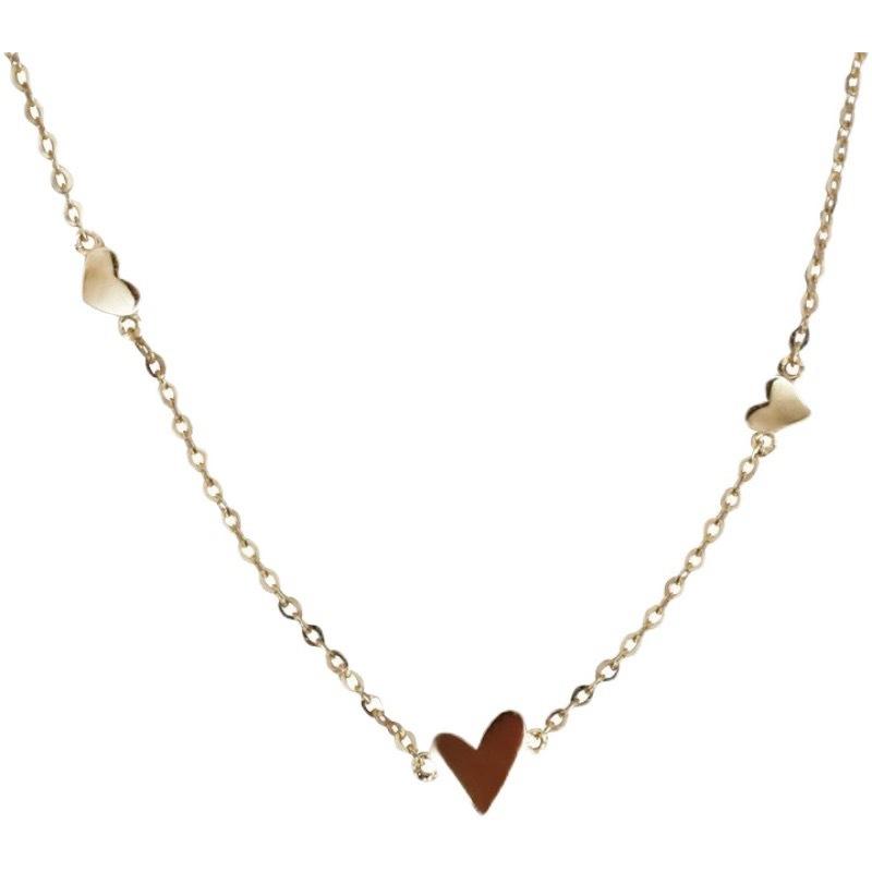 S925 Loving Heart In Sterling Silver Exquisite Necklace Women's Meticulous All-Match Clavicle Chain