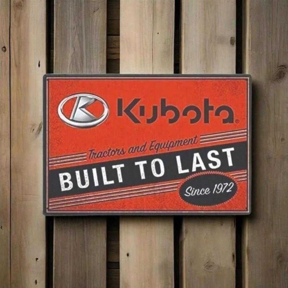 Tractor Garage Vintage Metal Sign Wall Decor Kubota
