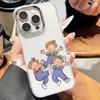 Cartoon Triplets Phone Case For IPhone 17 16e 16 15 14 13 12 11 Mini Pro Max X XR XSMAX 8 7 Air Plus Transparent Soft Cover