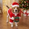 Mit Weihnachtsmütze Haustier Weihnachtsgeschenkbox Kostüm Weiches Elastisches Haustiergeschenk Halte-Outfit für Hunde Katzen