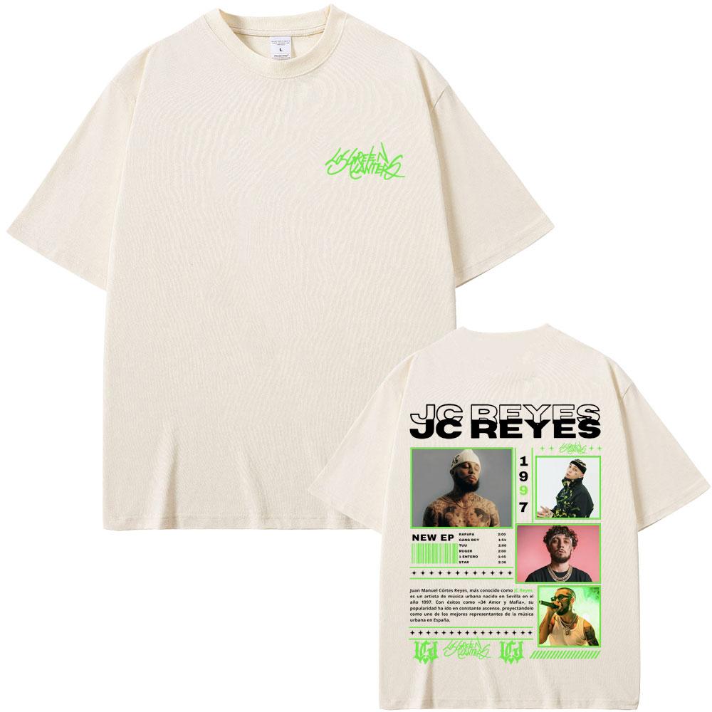 Rapper Jc Reyes Tour 2025 Double Sided Print T-shirt Men Women Hip Hop Fashion Short Sleeve T-shirts Man Retro Oversized T Shirt
