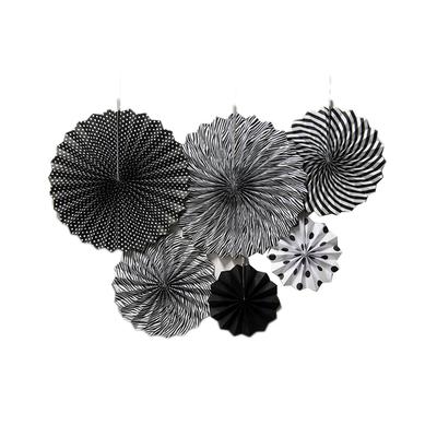 6 Stück Partydekoration einlagige Papierfächerblume DIY Faltfächerblume