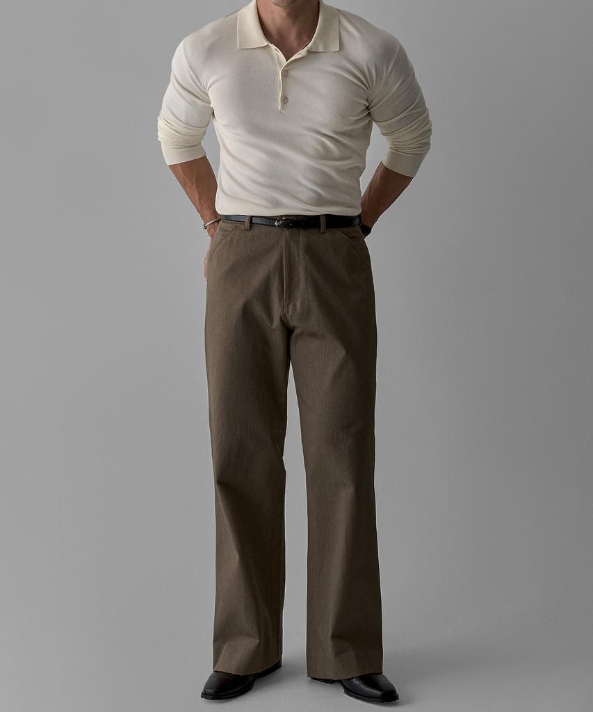 BOWLOW PRODUCT Essential Pique Collar Muscle Long Sleeve Knit [Ivory]