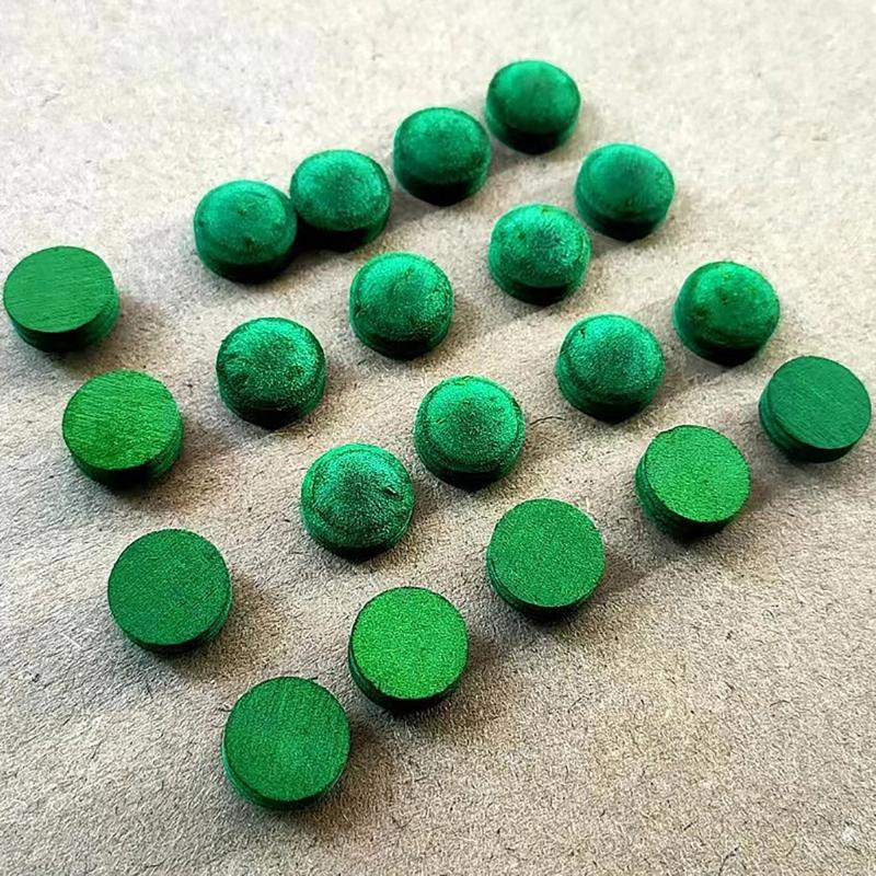 Pool Cues Snooker Tip Pool Cue Tip, Green Snooker Cue Tip Replacement Cue Tip