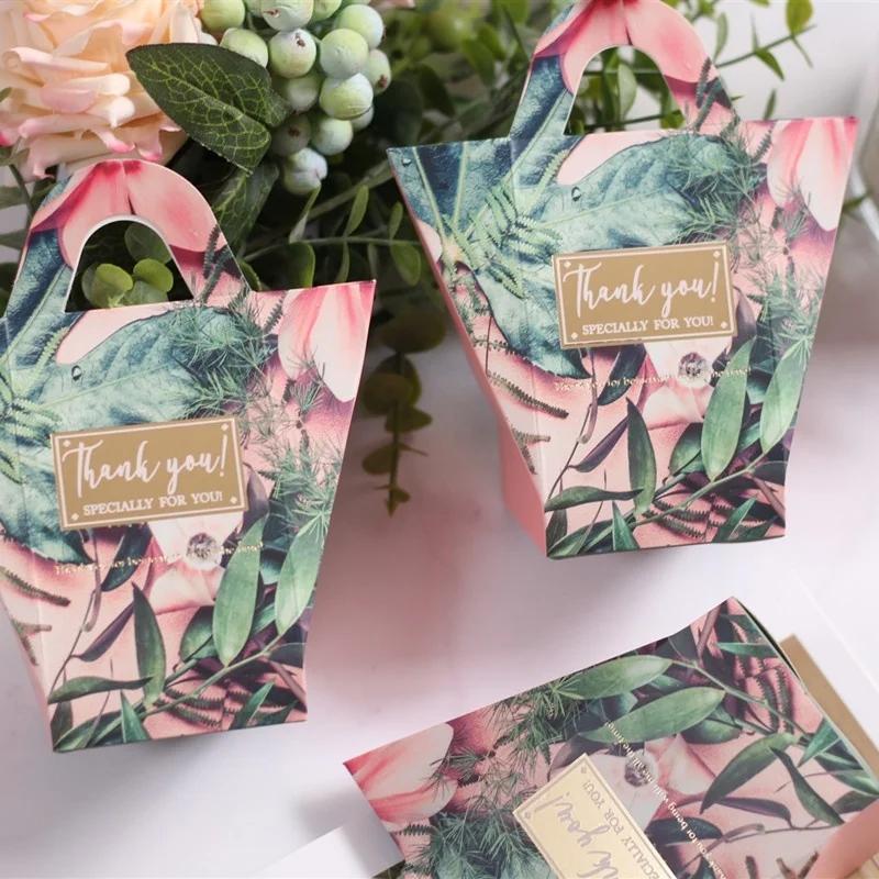 Creative Wedding Supplies T-shaped Hand Bag Large Wedding Candy Box European Wedding Gifts Box for Guests