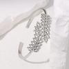 Hypoallergenic Luxury Fashion Stainless Steel Bracelets Creative Hollow Leaf Opening Bracelets Personality Niche High-end Sense