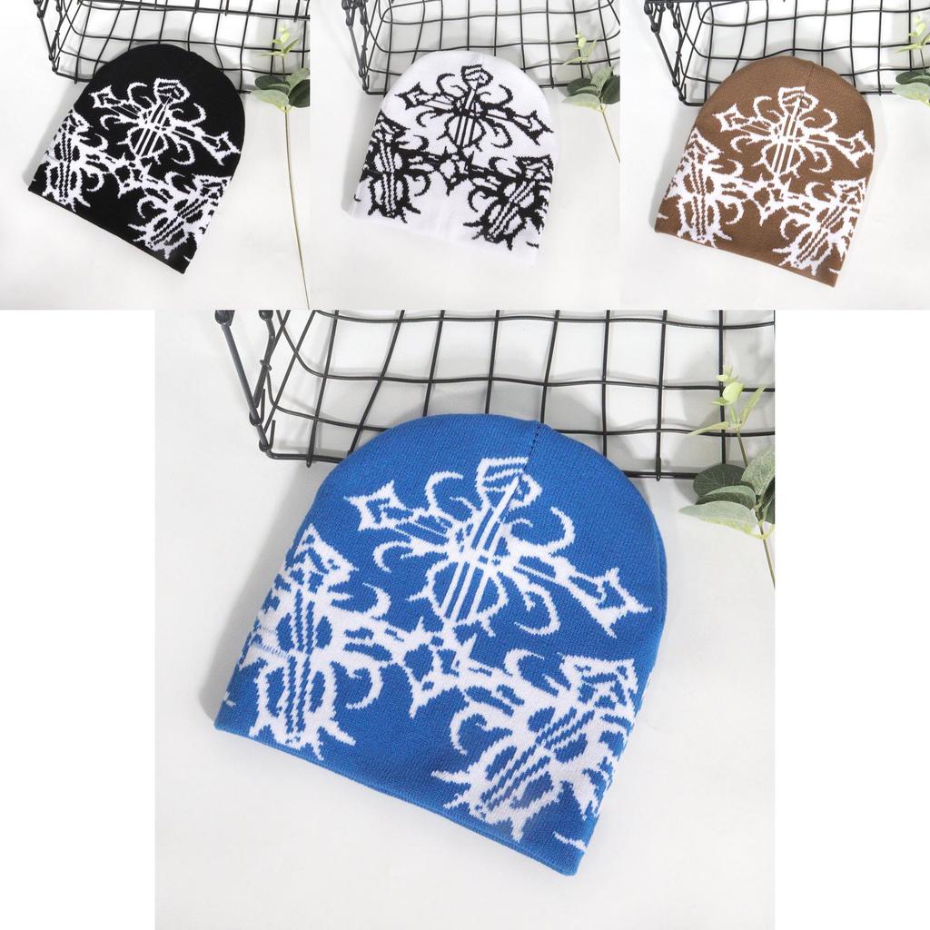 Unisex Knitted Beanie With Irregular Pattern Warm Fabric For Fall And Winter Wear