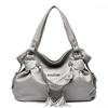 Modische Damen-Umhängetasche aus PU-Leder, Umhängetasche, Umhängetasche, Hobo-Tasche