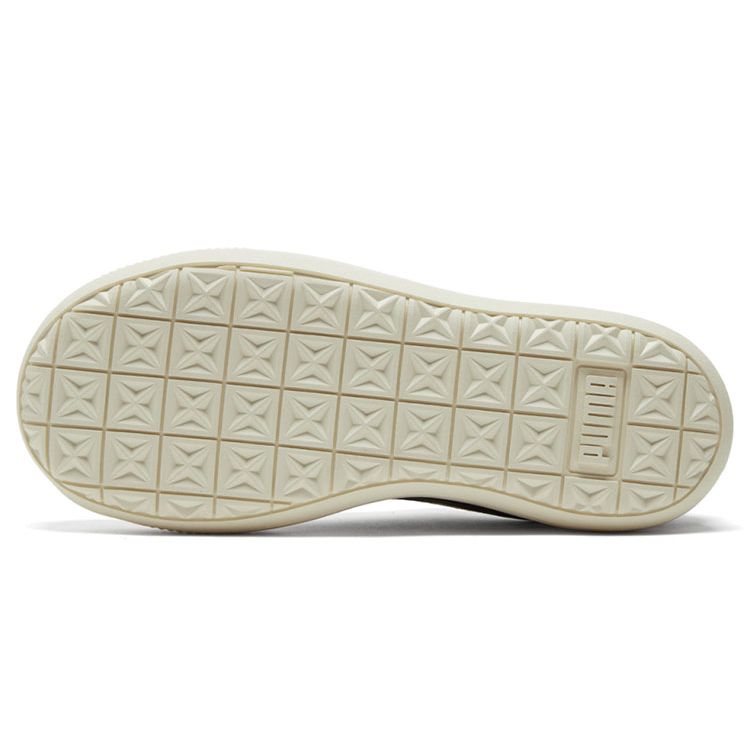 Puma Suede Mayu Tc Thick Sole Low Top Sneakers Women Sneakers Ivory Black 385234-02