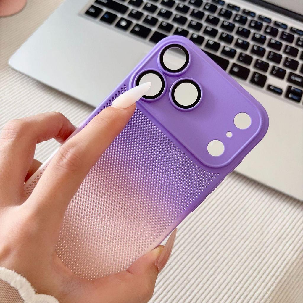 Apple 17 Pro Max Heat Dissipation Gradient Case with Ultra-Thin Skin-Feel and iPhone 16 Lens Protective Film
