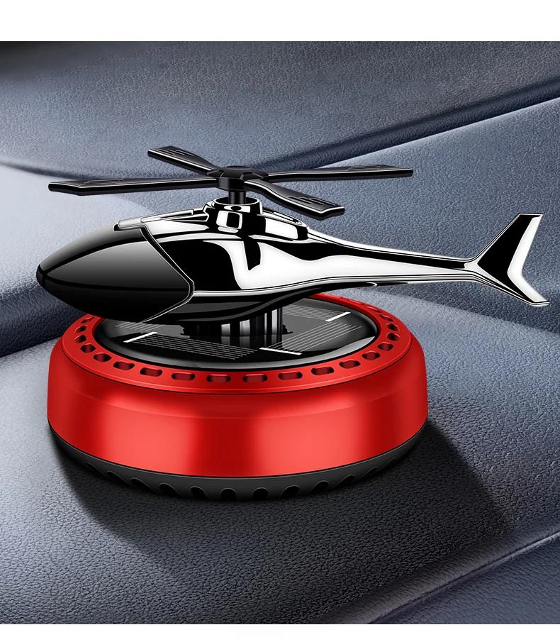Solar Power Car Air Freshener Decorative Aromatherapy Propeller Rotary Perfume Diffuser Car Auto Center Console Accessories