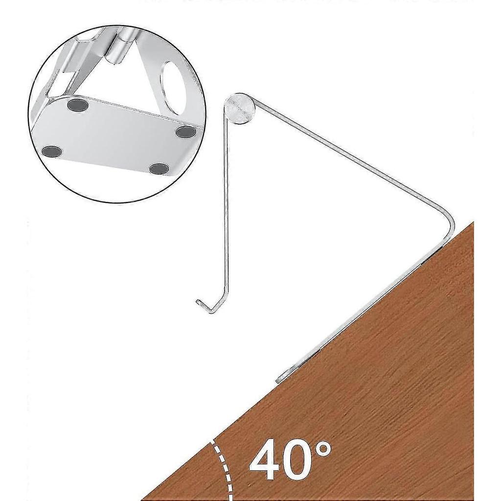 Adjustable Tablet Stand Folding Stand Desktop Aluminum Base Stand - Silver