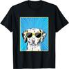 Dalmatian Portrait Pop Art Dog with Sunglasses Men Women Kids T-Shirt