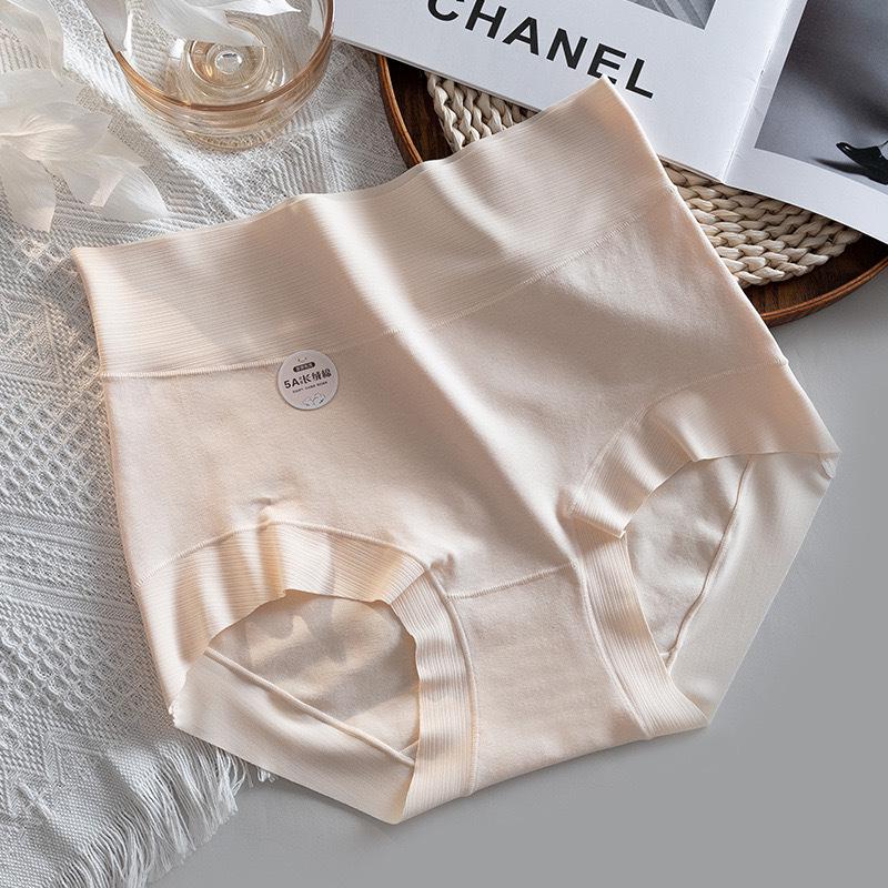 5A Xinjiang Long-staple Cotton High-Waisted Women's Tummy Control Seamless Breathable Plus Size Briefs.