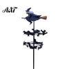 Metal Resin Wind Catchers Witch Garden Spinner, Halloween Statue Stake, Spooky Bats Themed Outdoor Decor And Spinner for Yard Art Lawn Pathway