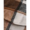 Men's Lapel Checkered Shirt Retro Brushed Casual Long-sleeved Jacket