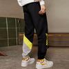 Li Ning Sports Fashion Series Logo Print Color Block Loose Fit Cuffed Knit Joggers Men Joggers Black AKLRC05-3