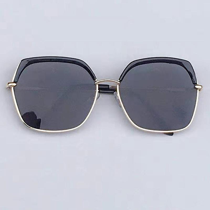 Stall Large Frame Sunglasses Metal Trend Color Film Colorful Women'S Sunglasses