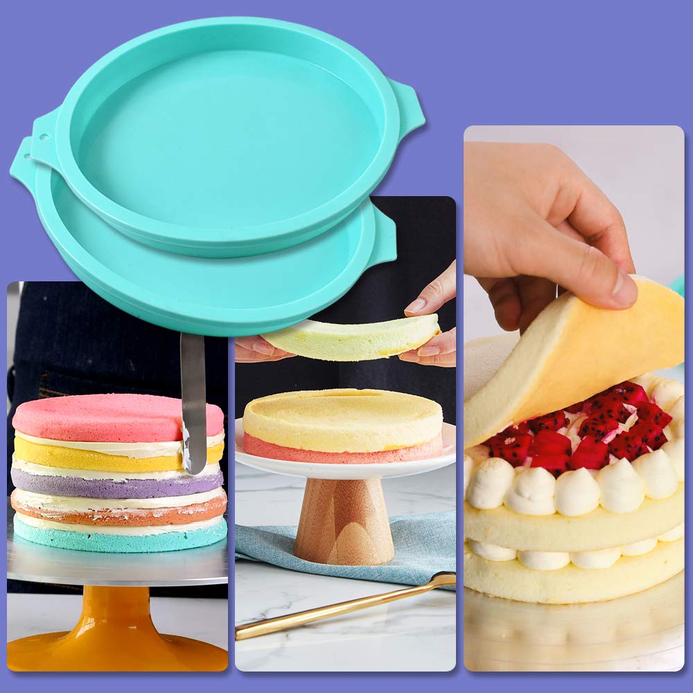 Round Silicone Layer Cake Mold Silicone Chocolate Mousse Cake Mould Layer Cake Round Mould DIY Dessert Cake Baking Tools