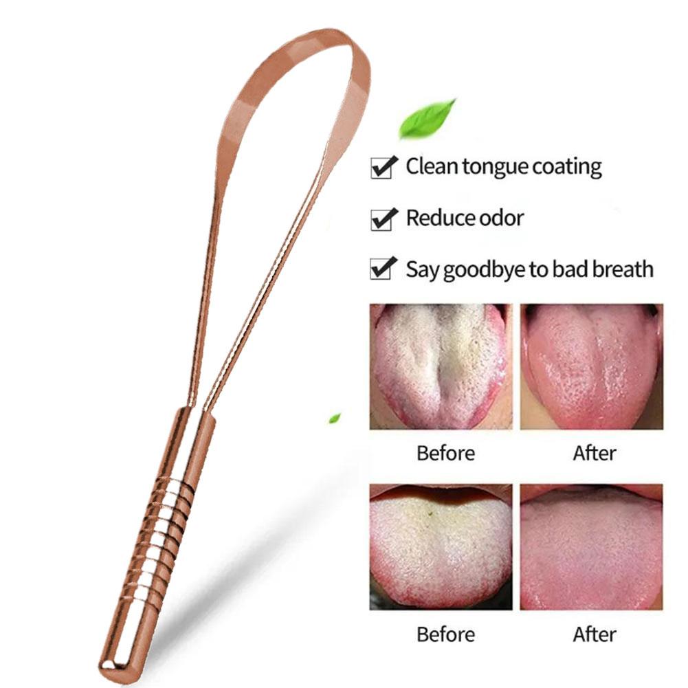 304 Steel Tongue Scraper Single Handle Tongue Cleaner For Adults Oral Care Dental Hygiene Tool K8W9