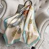 90cm *90cm Design Scarf Lady Shawl Printed Silk Felt Headscarf Scarf Lady Headscarf Square Scarf Lady Wrap Scarf 2021