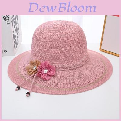 Summer Womens Straw Hat With Wide Brim And Butterfly Knot For Sun Protection