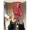 Girl Group Rose Pink Lace Flower Body Letter Suitable for Apple 17promax Mobile Phone Case Iphone16/15 Lanyard