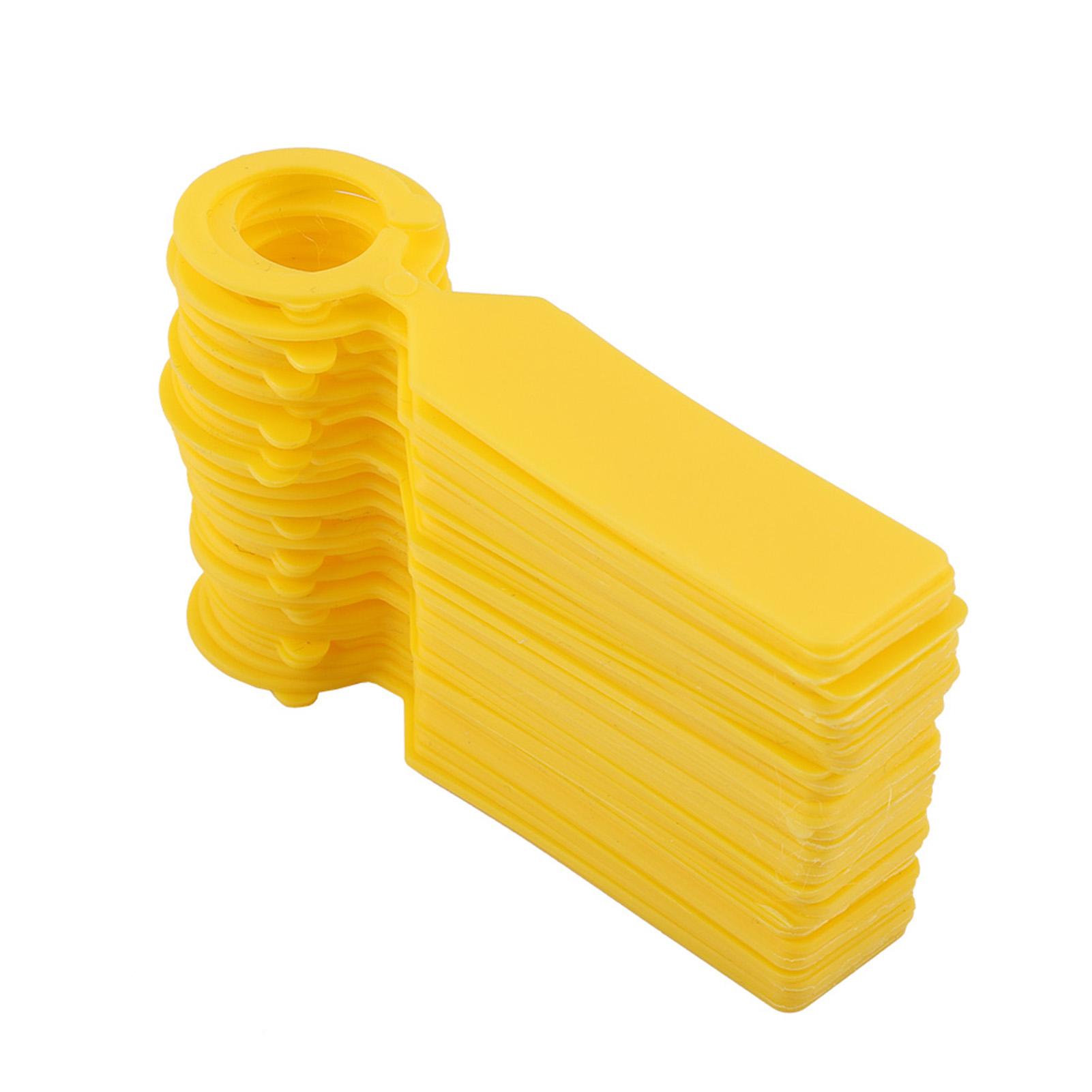 

100 шт. Пластиковые подвесные бирки для растений, деревьев, рассады, садовый декор жёлтый