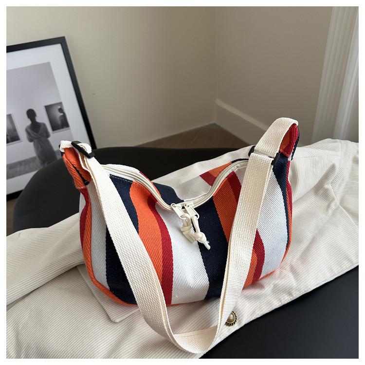 Elegant Large Tote Bag With Unique Sewn Stripes Ideal For Daily Commuting And Fashion оранжевый