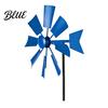 Distressed Windmill Ground Stake Outdoor Rust-Proof Wind Spinner Ornament Fan Blades Metal Garden Decoration for Yard Lawn Patio Weather-resistant