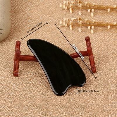 Natural Jaundice Horn Guasha Tool Gua Sha Plank Massage Board Scraping Barrels Tea Spoon Hollow Ribs Massager Foot Point Stick