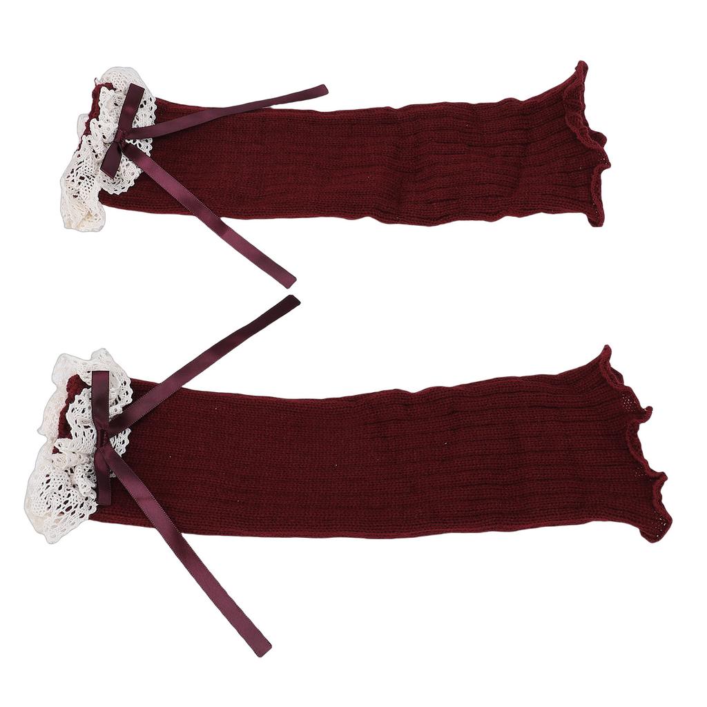 Girls Ballet Style Leg Warmers Autumn Winter Knitted Non Slip Stretchy Leg Warmers for Children